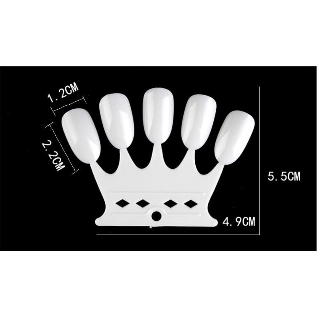 KMN 50pcs Display Kuku Oval Nail Art Warna Kutek  Nail Art Ring Chart 10 Papan Manicure Pedicure