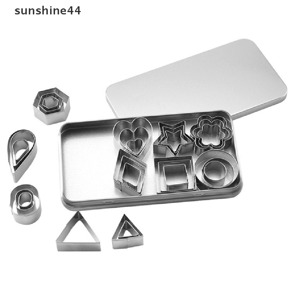 Sunshine 27/30Pcs Cetakan Stainless Steel Untuk Baking Hati Bintang Bentuk Bunga Cetakan Kue.