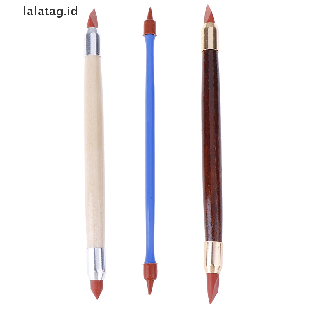 [lalatag] 3pcs Silicon Rubber Shaper Pen Double-head Gerabah Clay Patung Alat Pembentuk [ID]