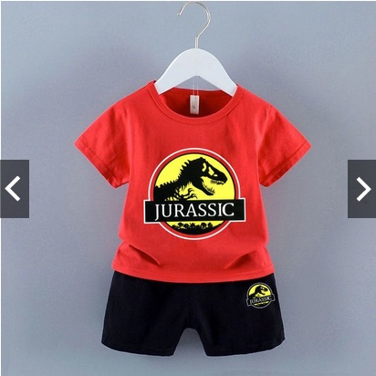 SETELAN UNISEX ANAK SET DINO SERIES  / BISA COD /SET ANAK LAKI LAKI 0-4 THN