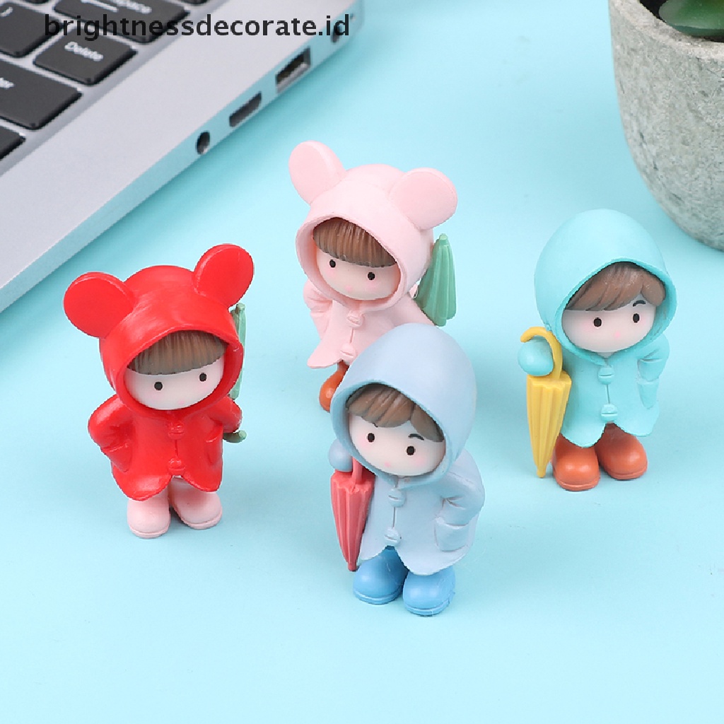 [Birth] 4pcs/set Patung Pasangan Mini Lanskap Mikro DIY Miniatur Kerajinan Resin [ID]