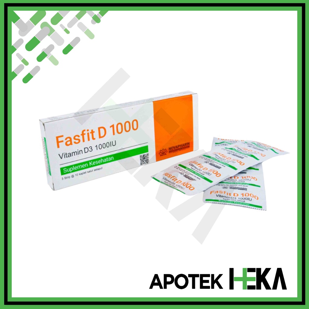 Fasfit D 1000 Box isi 3x10 Tablet - Vitamin D3 1000 IU (SEMARANG)