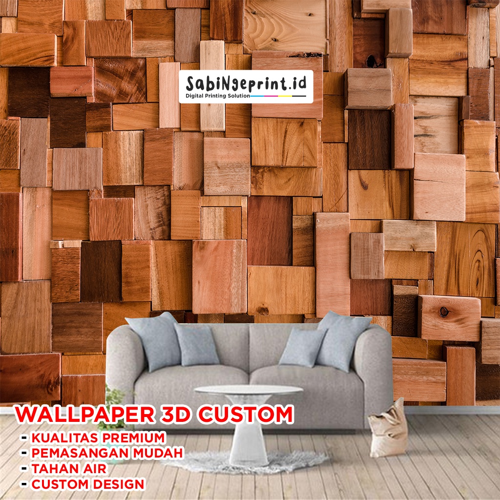 WALLPAPER DINDING 3D CUSTOM MOTIF ABSTRAK GEOMETRI CAT 2 - WALLPAPER DINDING 3D MURAH - WALLPAPER DI
