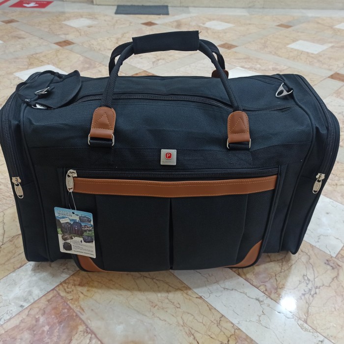 Tas Travel Bag Jinjing Pakaian Barang Baju Travelbag Besar Jumbo Hitam