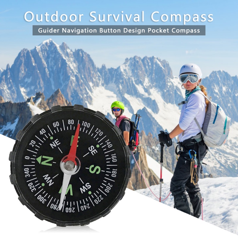 [Harga Grosir] 45mm Portable Mini Handheld Precise Compass Pemandu Praktis Outdoor Camping Hiking Adventure Navigasi Survival Aksesoris Alat Panduan Menunjuk