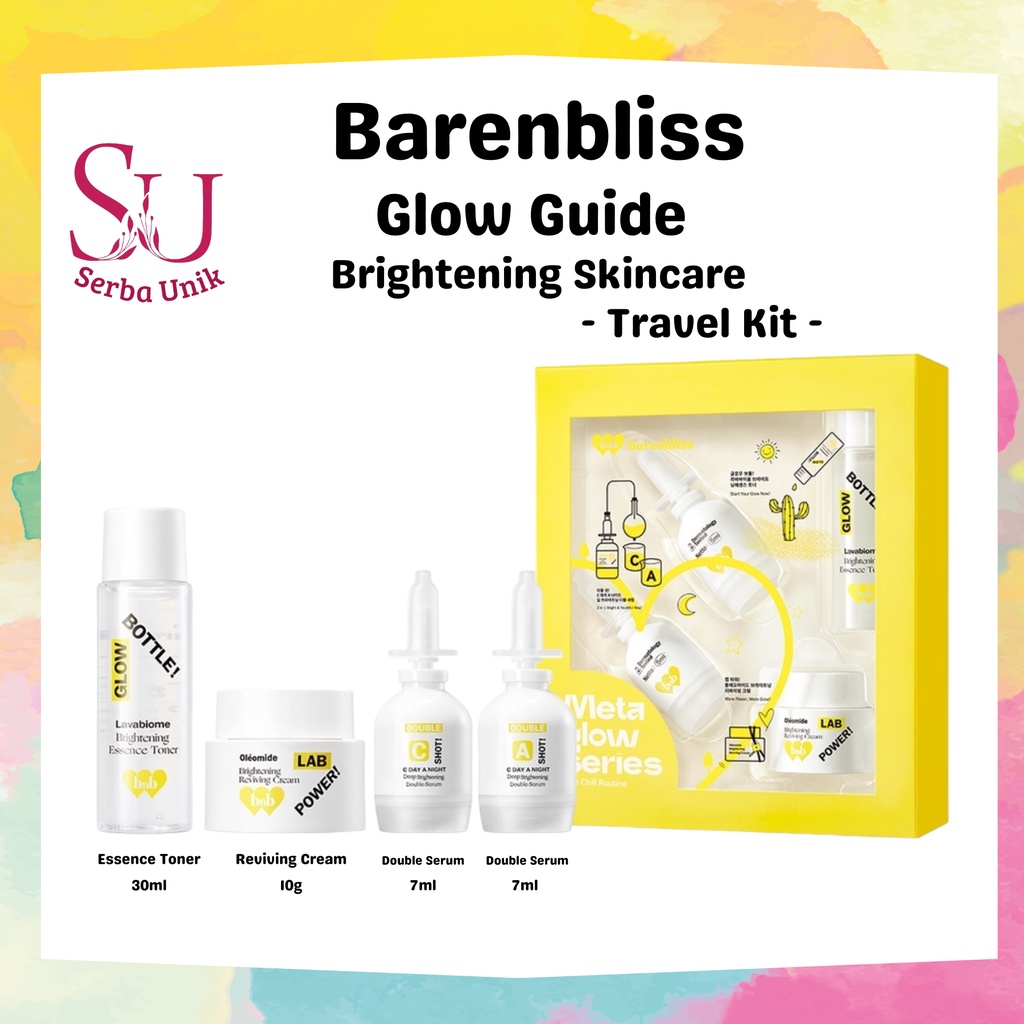 BNB Barenbliss Glow Guide Brightening Skincare Travel Kit | Metta Glow Korean Skincare Set Travel Kit