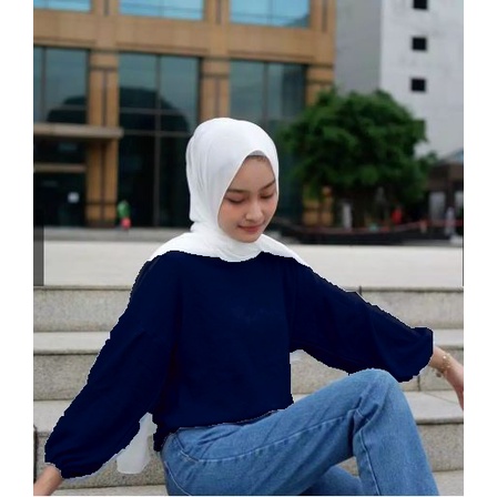 HipNop  Luccy Baju Blouse Atasan Wanita Lengan Panjang Kasual