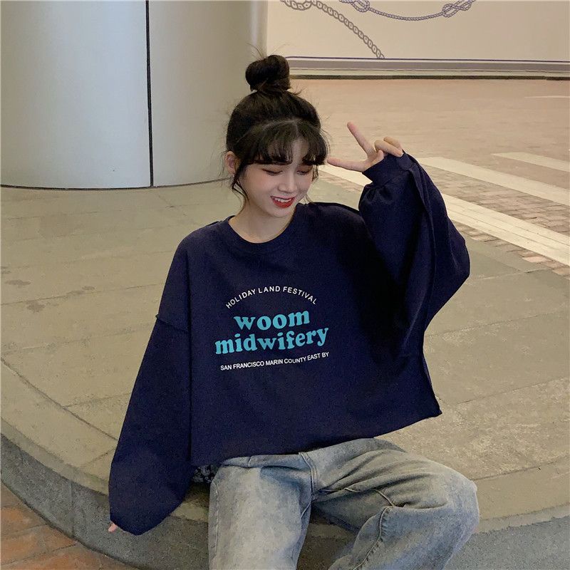 Sweater Crop Top Wanita OVERSIZED (S - 6XL) Atasan Cropped Fleece Bigsize HOLIDAY WOOM Korean Harajuku Style Streetwear Hoodie Croptop S M L XXL XXXL 4XL 5XL XXXXL Ulzzang Women Fashion Jumbo Denim Navy Dongker Putih Jaketin Aja Loose Long Sleeve