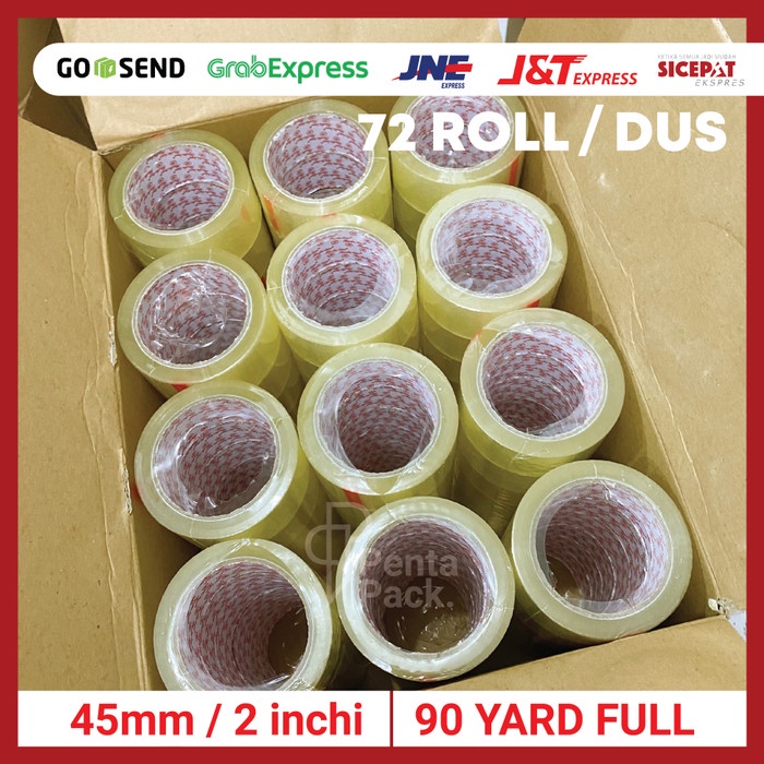 

Selotip [1 Dus] Lakban Selotip Isolasi - Bening (45 Mm/2 Inchi X 90 Yard)