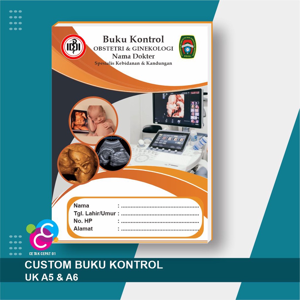 

Custom Buku Kontrol, Buku Pemeriksaan, Buku Catatan, Buku USG
