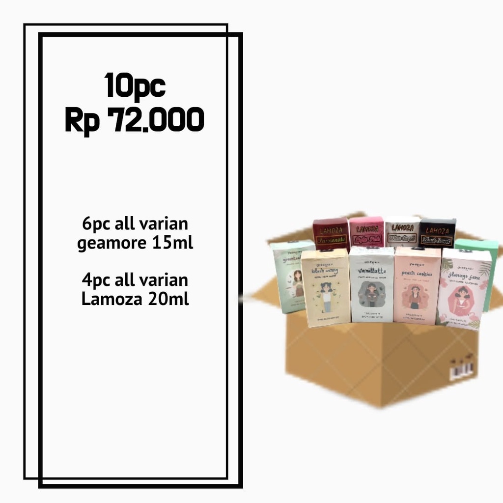 PAKET USAHA PARFUM TERMURAH DAN TERGOKIL 12 PCS DAN 10 PCS (VARIAN SESUAI FOTO YAH KAK)