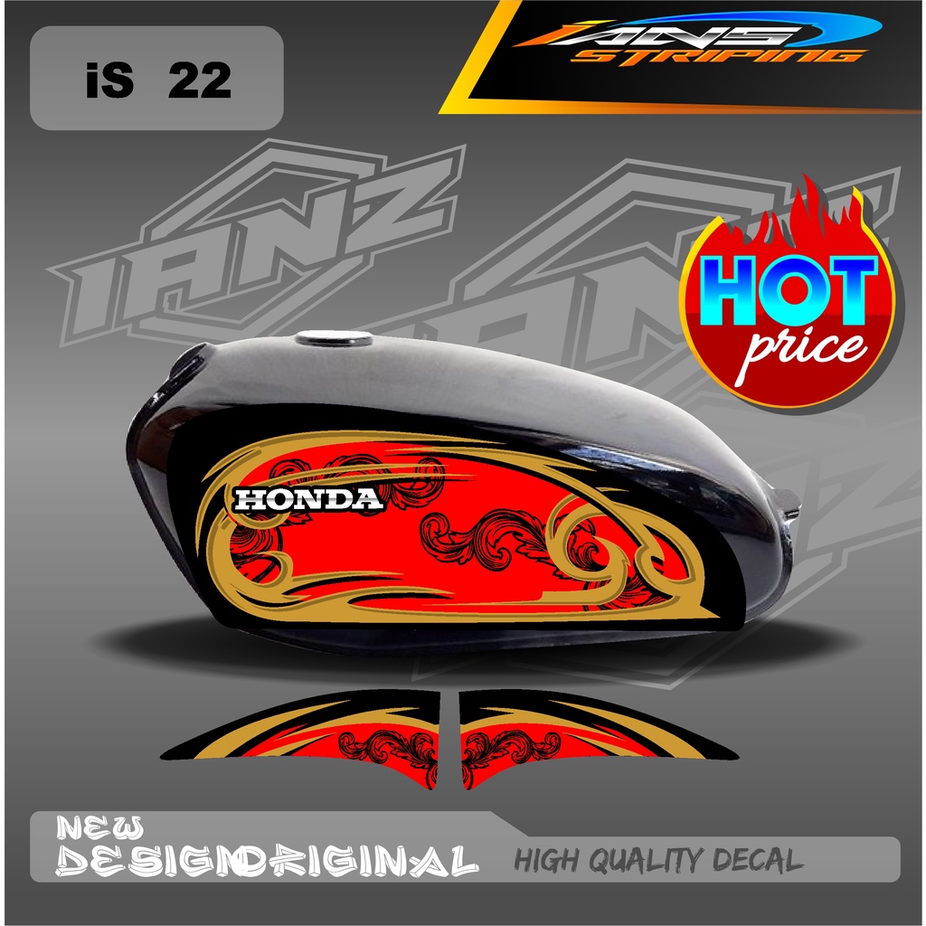 STIKER DECAL STRIPING LIST TANGKI CB100 HOLOGRAM / NON HOLOGRAM IS22