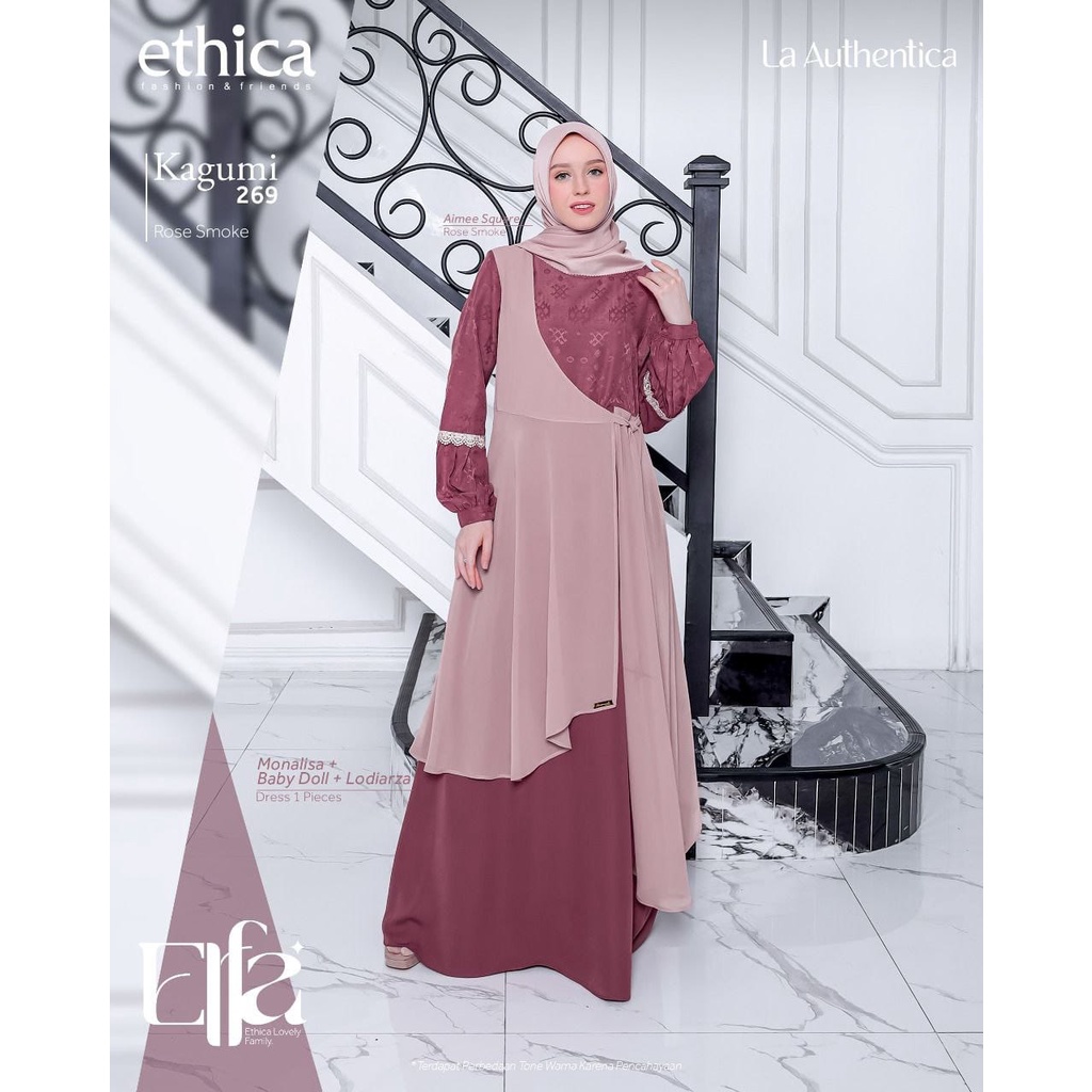 Ethica Couple 159 Rose Smoke / Kahfi 242 - Ayumi 269 / Fashion Muslim Couple Ethica Terbaru 2023