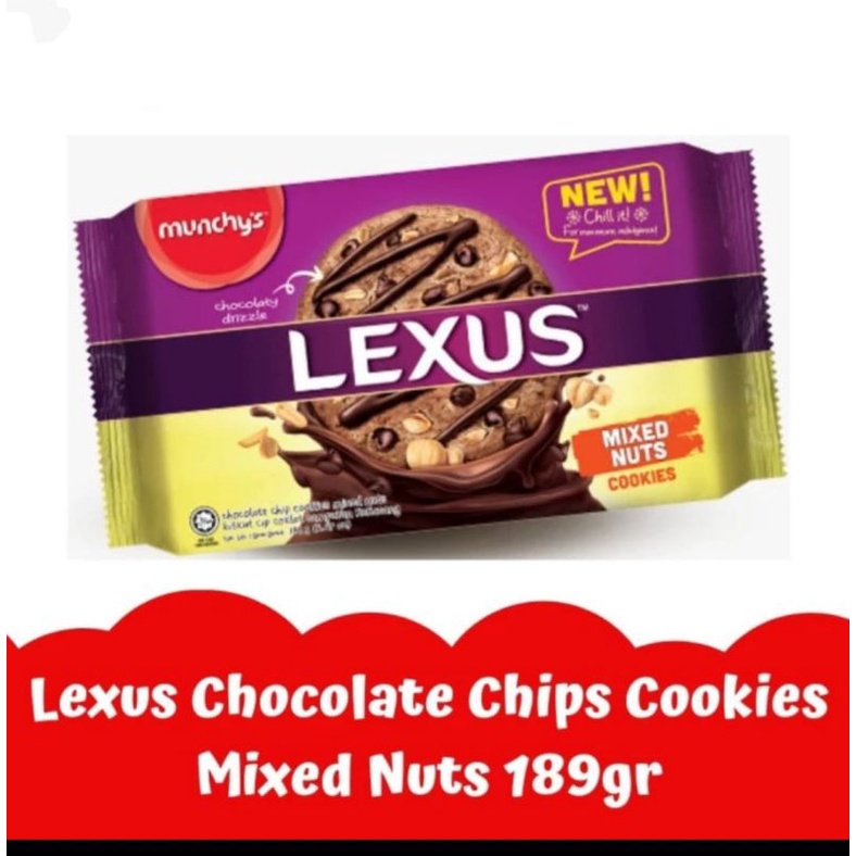 

COOKIES COKELAT ANEKA KACANG | MUNCHY'S LEXUS MIXED NUTS COOKIES 189 gram