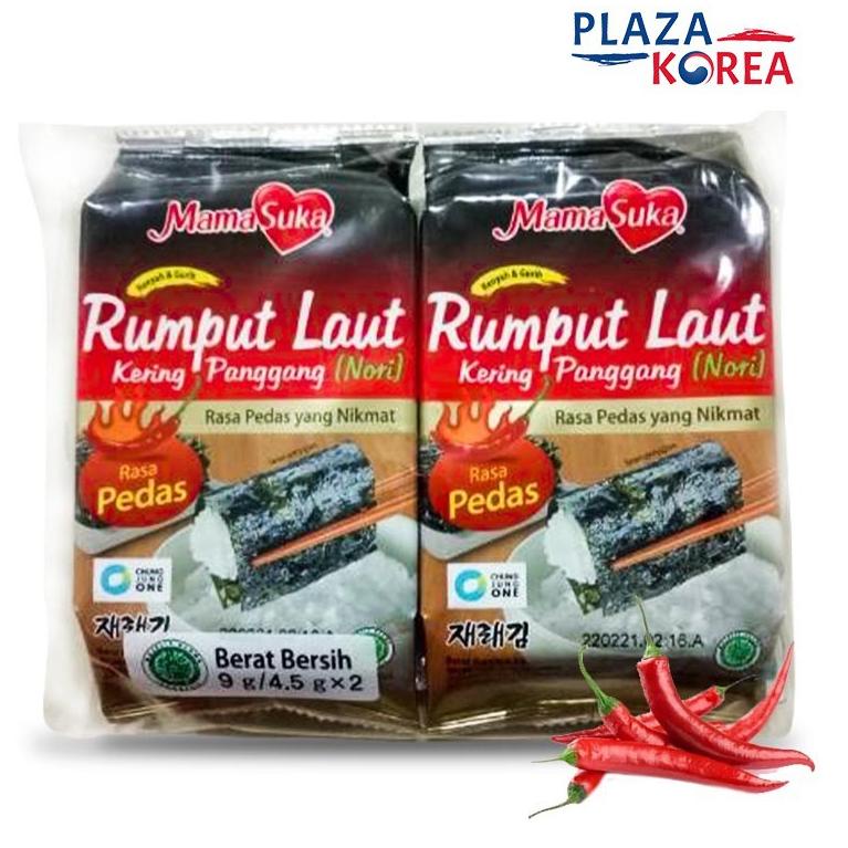 

Big Sale ★★★ MAMASUKA SEAWEED SPICY 4.5 GR ISI 2 PACK - SNACK RUMPUT LAUT PEDAS ☣