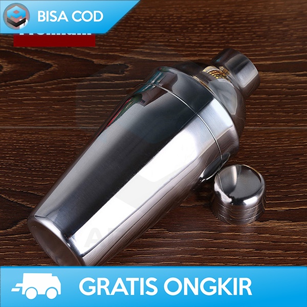 SHAKER COCKTAIL 750ML 6IN1 LENGKAP PERALATAN BARTENDER STAINLESS STEEL