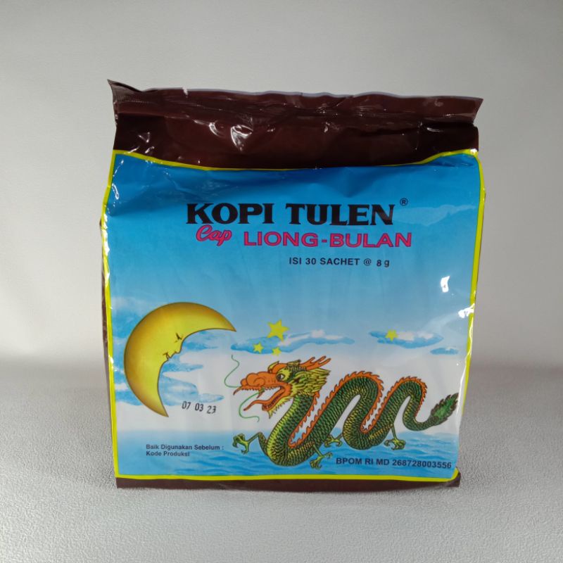 

RB22 Kopi liong bulan tanpa gula sachet 8gr pack isi 30 sachet
