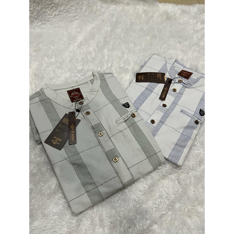 Baju Koko Pria Style Muslim KekinianTerbaru Kurta Pakistan Lengan 3/4 Bahan Katun  Premium Branded Bisa Bayar di Tempat