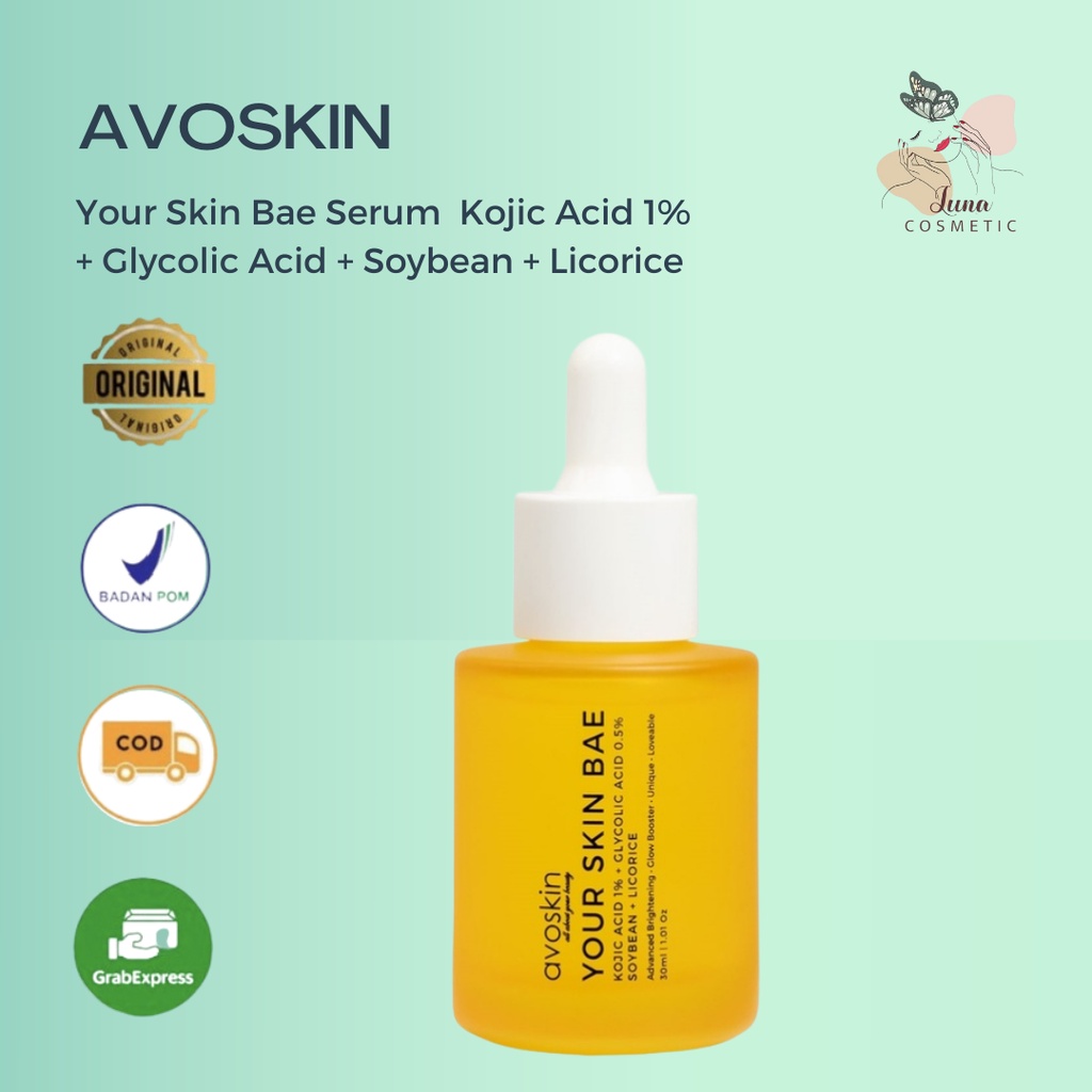 Avoskin Your Skin Bae Serum Kojic Acid 1% + Glycolic Acid + Soybean + Licorice 30ml | Avoskin