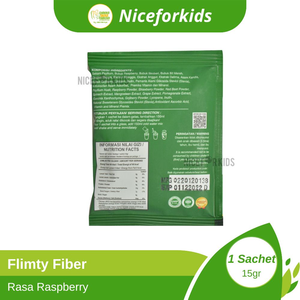 Flimty Fiber Detox sachet ecer suplemen pelangsing badan obat diet sehat alami fat burner eceran