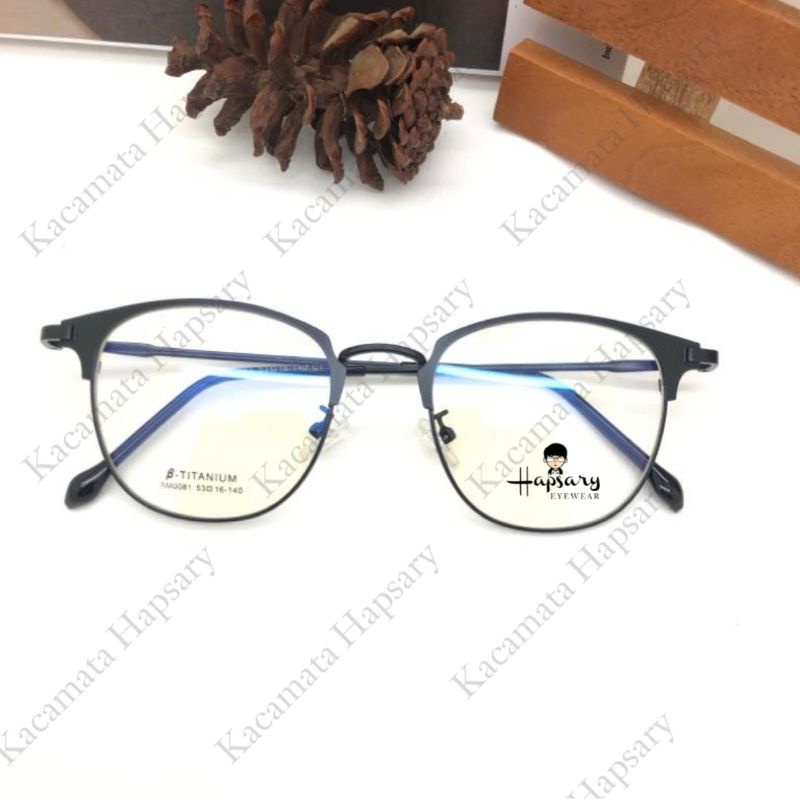 Frame Kacamata Minus Antiradiasi | Kaca mata Terbaru F0081 | Anti UV Photocromic &amp; Bluecromic