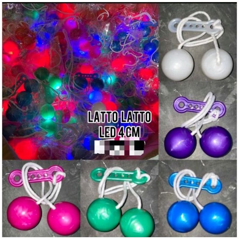 Mainan Latto Latto Lampu LED Menyala winner Lampu Viral Metalik Import
