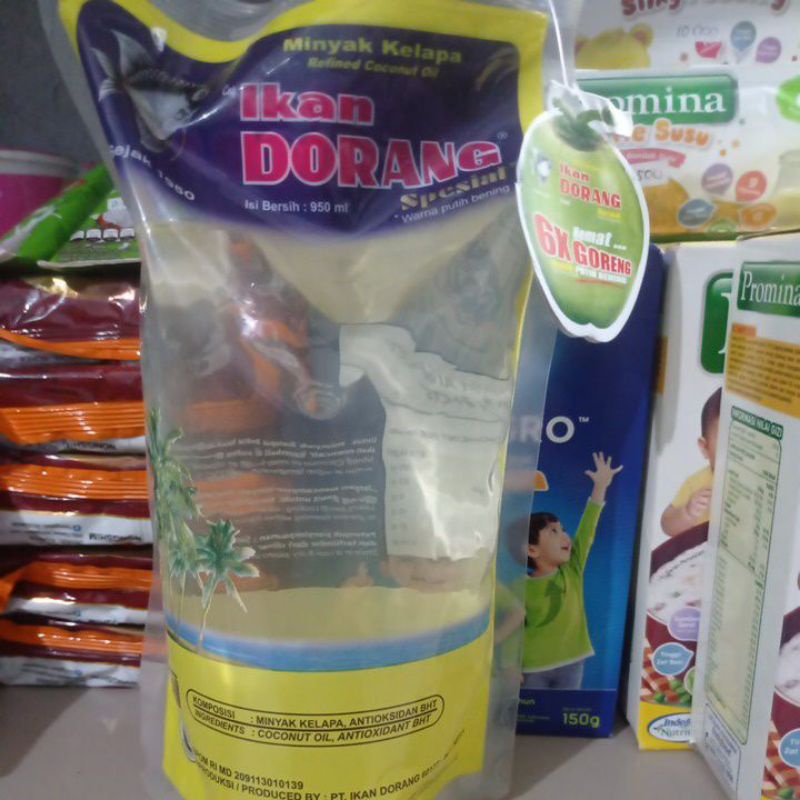 Ikan Dorang Minyak Kelapa 950 ml Expired Juni 2024