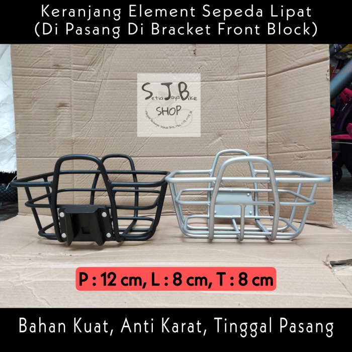 KERANJANG SEPEDA LIPAT FRONT BLOCK NEW
