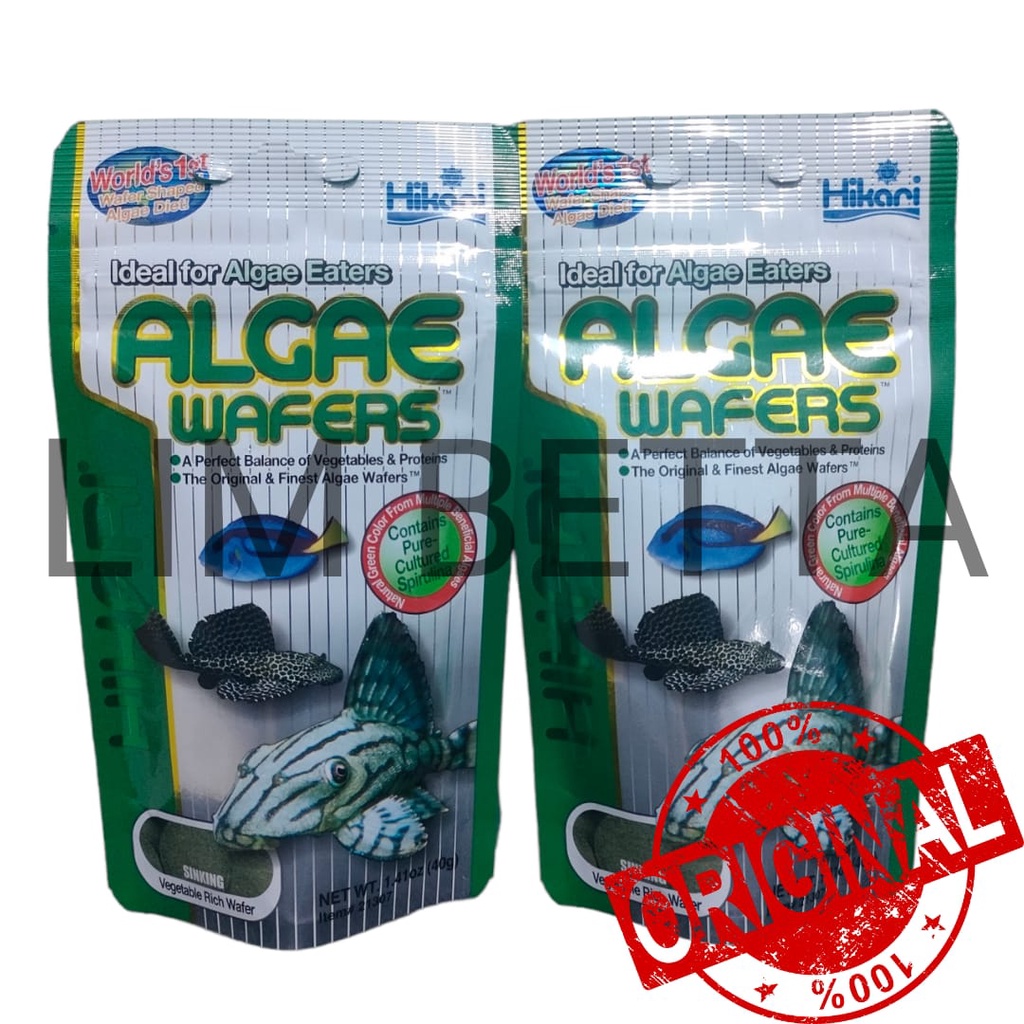 HIKARI ALGAE WAFERS 40 GRAM / MAKANAN IKAN PEMAKAN ALGAE