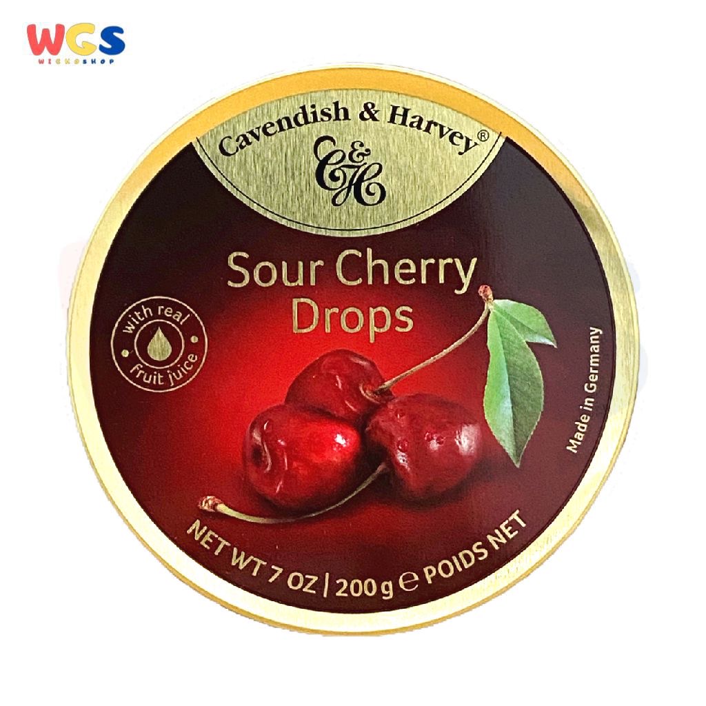 Permen Cavendish &amp; Harvey Sour Cherry Drops Candy 200g