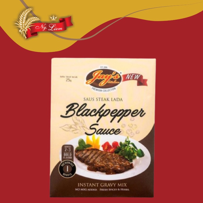 JAY'S Black Pepper Sauce - Saus Lada Hitam 25 gram
