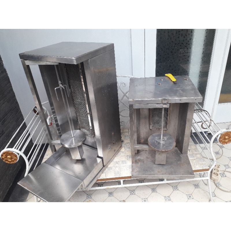 MESIN KEBAB LEGENDARIS 4 KG STAINLESS STEEL TEBAL KOKOH DAN AWET EX RESTORAN BURNER KEBAB MANUAL KOM