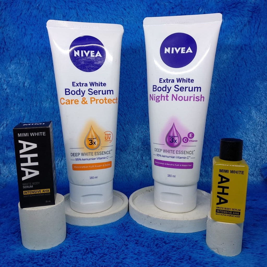 Paket 3 in 1 Nivea Body Serum Bpom Nivea Body Serum Night Nourish 180ml | Nivea Body Serum Care & Pr