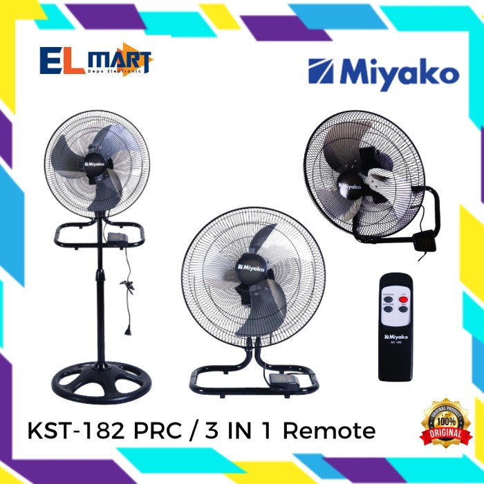 Kipas Angin Remote 3in1 Miyako KST 182PRC 182 PRC KST182PRC