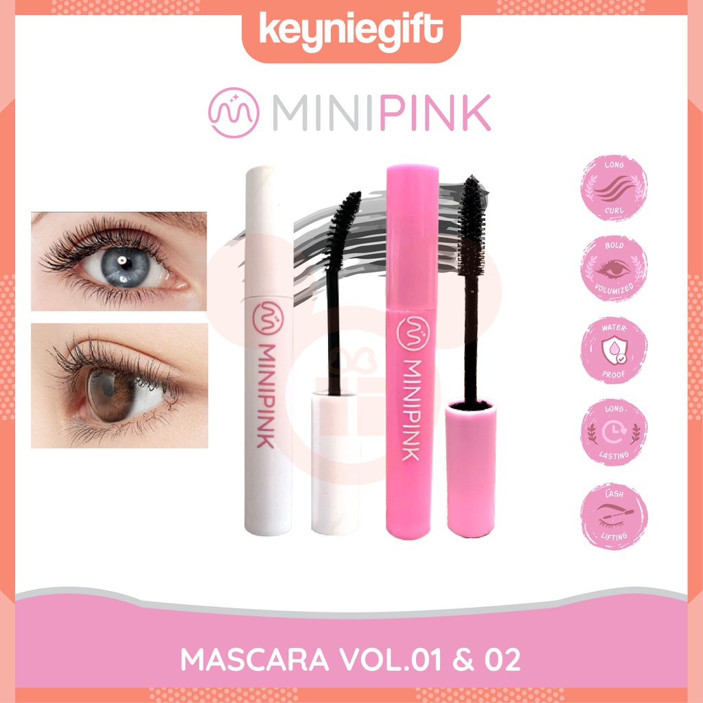 Minipink Maskara Vol.01 &amp; Vol.02 Long Lengthening Volume Waterproof Longlasting Mascara MP007