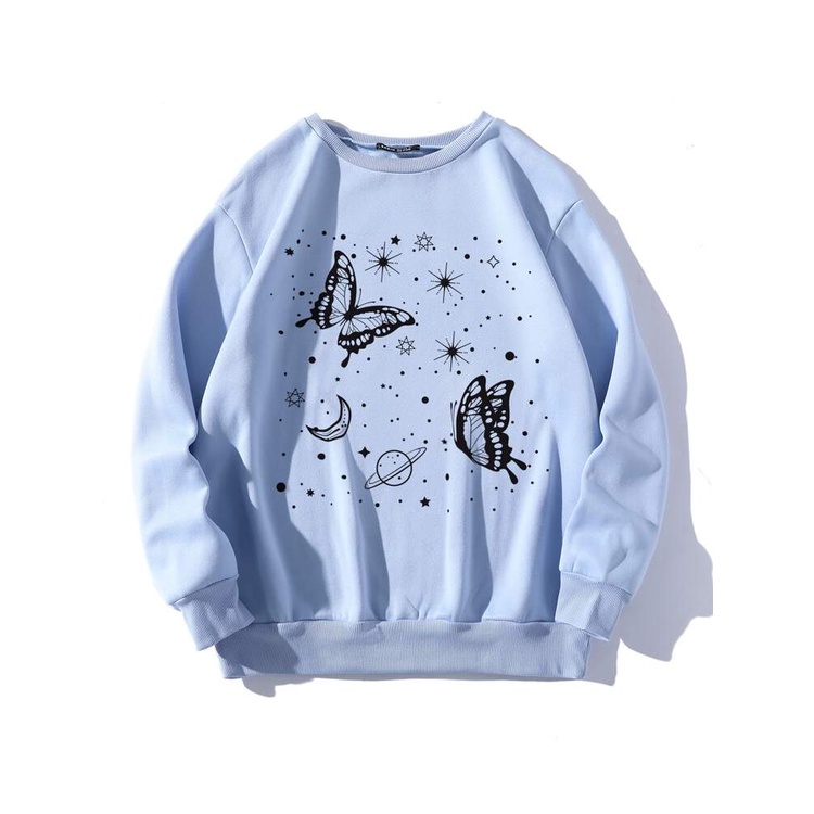 Sweatshirt Basic PLANET BUTERPLAY II Sweater Crewneck Print DTF II Size M - XL Anak &amp; Dewasa ( Pria &amp; Wanita )