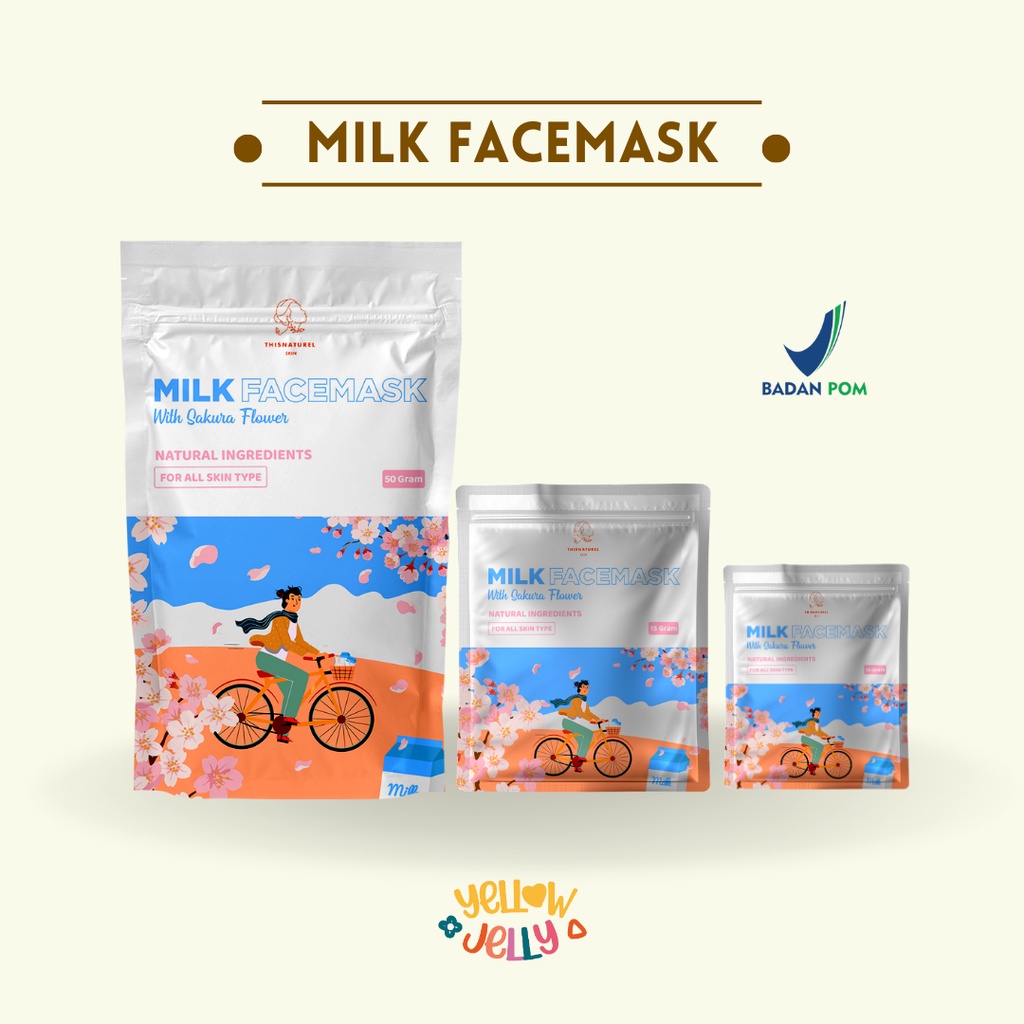 (BPOM) Milk Face Mask - Masker Bubuk Organik thisnaturel