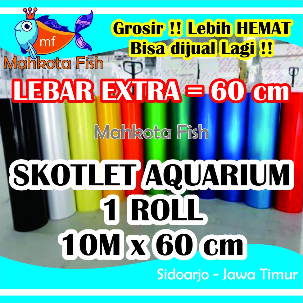 GROSIR 1 Roll (10 m x 60 cm) Stiker Aquarium PROMO! MURAH MERIAH | Skotlet Aquarium | Background Aquascape