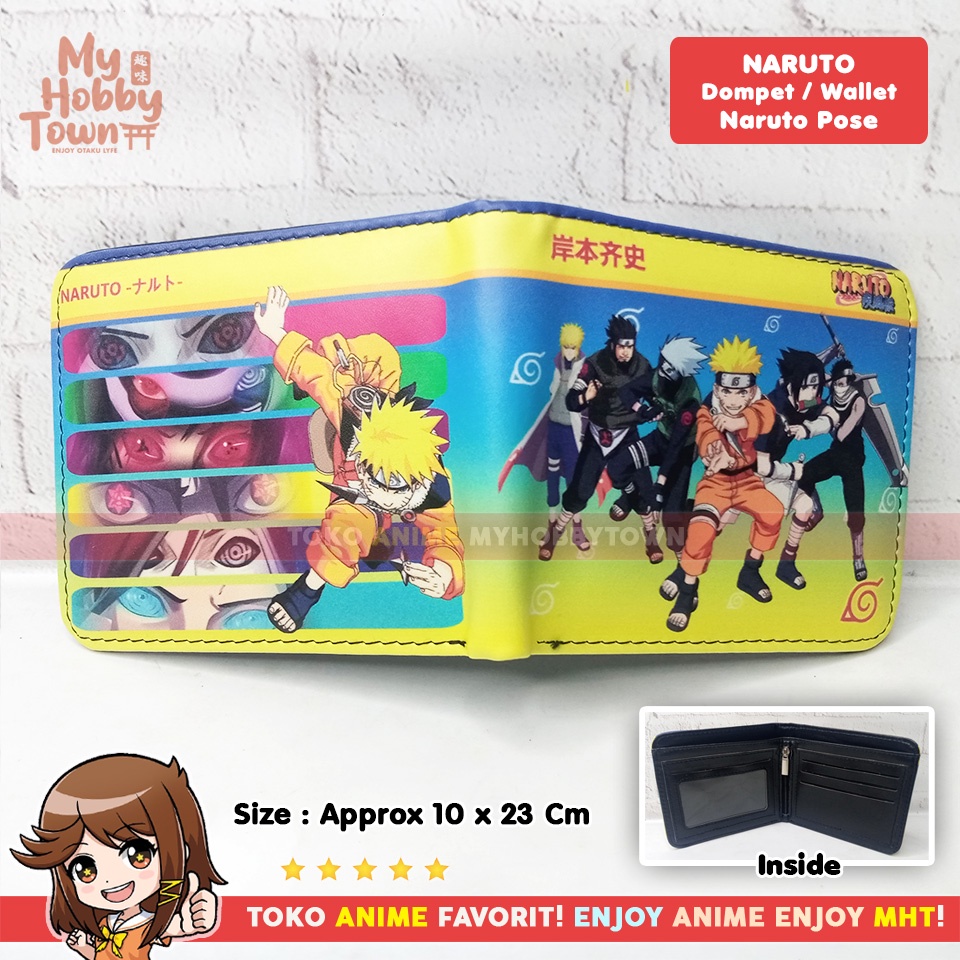 Dompet Anime Naruto Pose Sasuke Minato Zabuza Asuma Kakashi Hokage