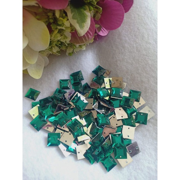 Diamond tempel aplikasi kotak (square) isi 50pcs -100pcs