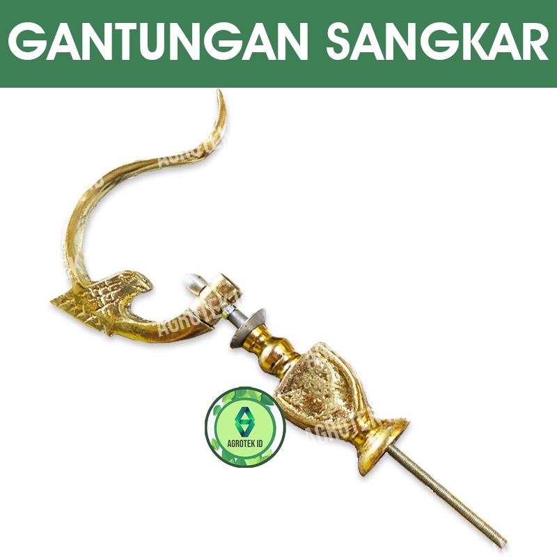 Gantungan Pion Sangkar Kandang Burung Gold Emas Ukir