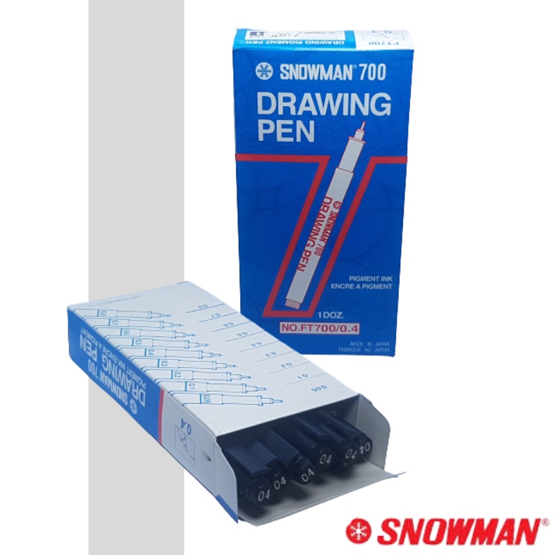 

Drawing Pen Snowman Hitam 0.4 FT - 700 HITAM Pena Gambar (12 pcs)