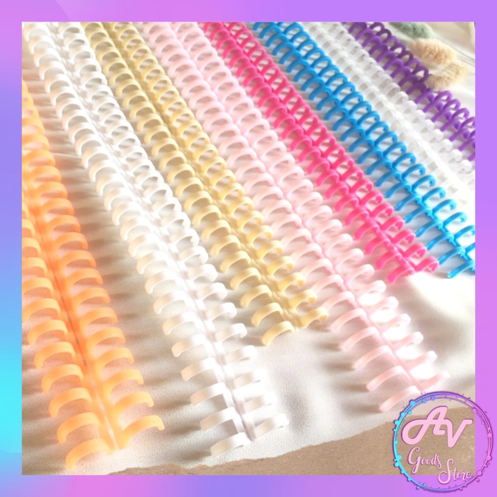 

Ring Binder Plastik DIY 30 Lubang / Spiral Ring Binder Loose Leaf Binding Strip