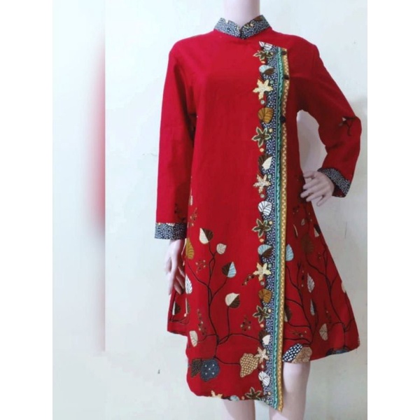 tunik batik atasan batik wanita terbaru jumbo baju batik wanita kantor