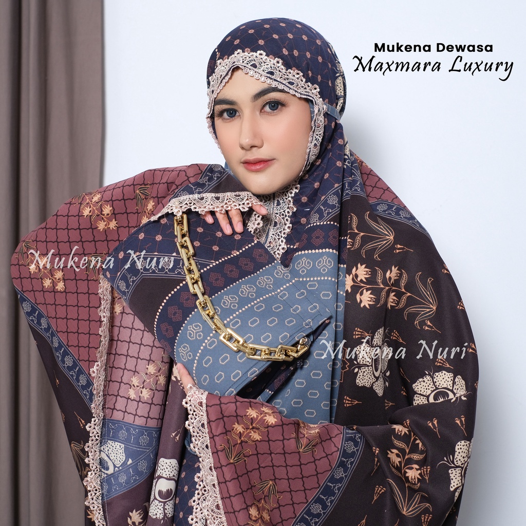 Mukena Dewasa Maxmara Luxury 2IN1 Premium Mewah Motif Printing