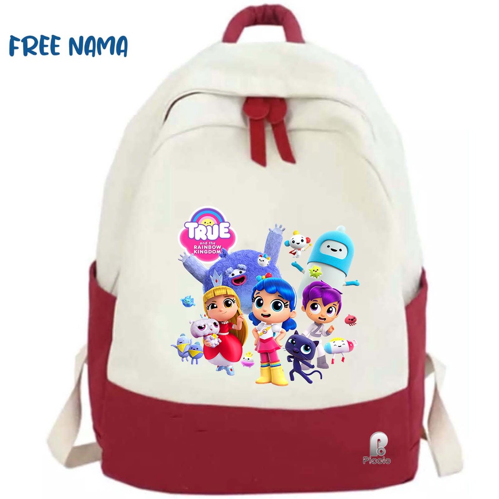 TAS RANSEL BACKPACK ANAK SEKOLAH MOTIF TRUE AND THE RAINBOW KINGDOM (FREE NAMA)