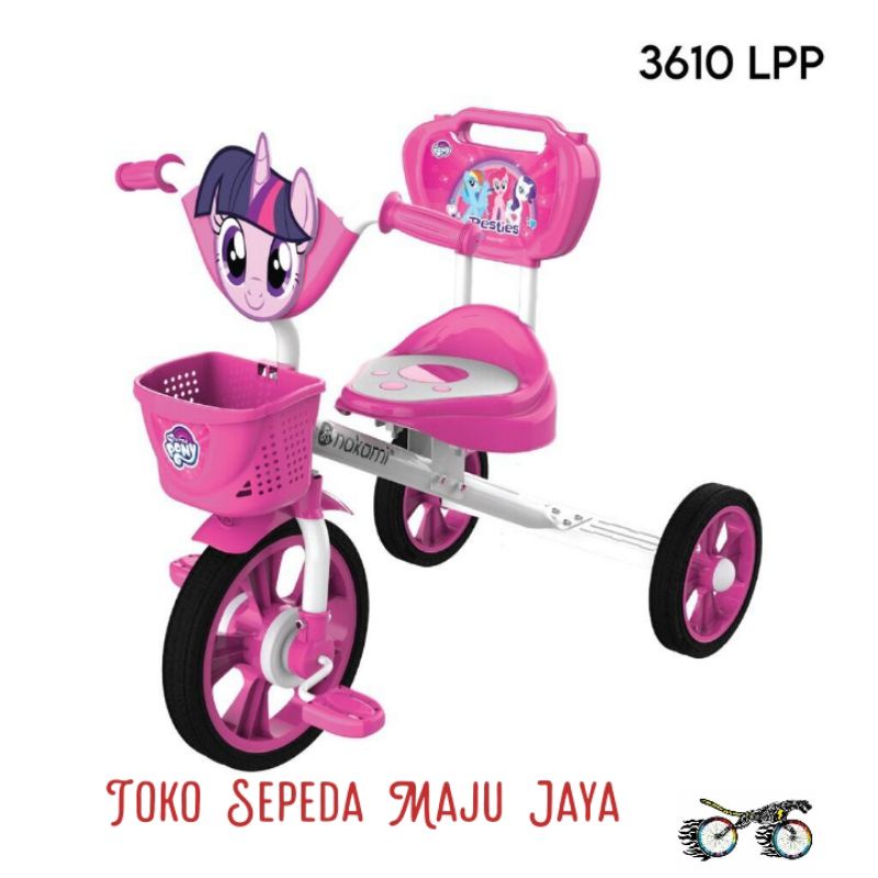 Sepeda Anak Roda Tiga 3 NAKAMI 3610 Tameng music Little pony