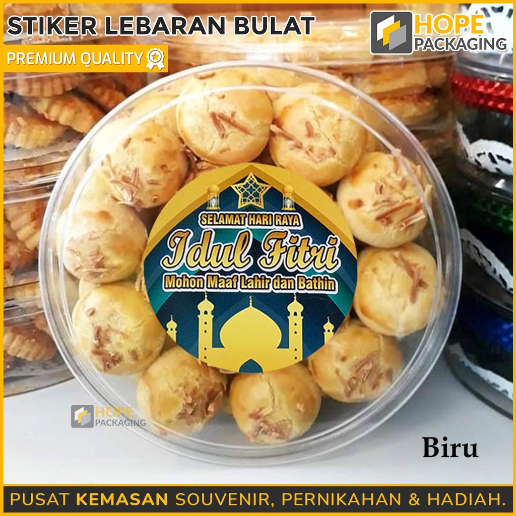 [ ISI 9 PCS ] Stiker Lebaran Bulat /  StiCker Label Makanan / Stiker Thank You | Stiker Toples Kue Kering