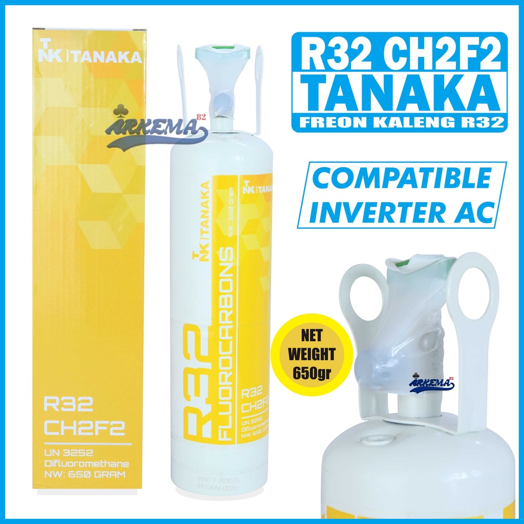 Refrigerant R32 Kaleng 1KG CH2F2 Fluorocarbon | Preon Model R32 1KG ARKEMA