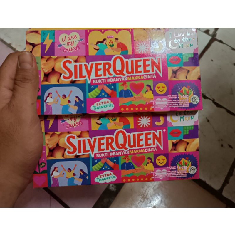 

Coklat silverqueen casiew 58 gr 1 pack isi 2 pc